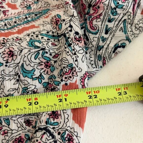 Daytrip Blouse Women's Small Floral V-Neck Wrap 3/4 Sleeve Tie Casual Top - Picture 8 of 8